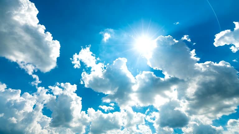 4K time lapse Cloudy Sky With Sun Rays, Thailand.